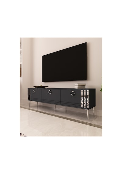 Lora 150 Tv Ünitesi Tv Sehpası Antrasit - Gümüş Antrasit-gümüş