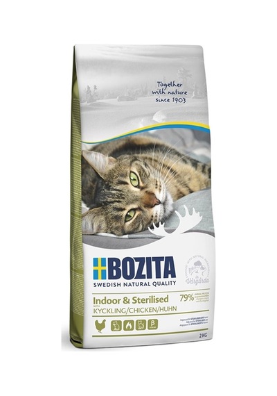 Bozita Indoor Sterilised Tavuklu Kısırlaştırılmış Yetişkin Kedi Maması 2 KG