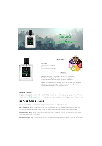 Aqua di Polo 1987 APCN000509 Gran Paradiso Jungle Sport EDP 50 ML Erkek Parfüm