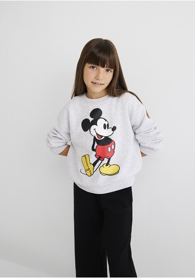 Mavi - Mickey Mouse Baskılı Gri Sweatshirt 7s10084-88467 Gri Mavi - Mickey Mouse Baskılı Gri Sweatshirt 7s10084-88467 Gri