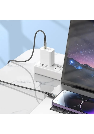 Hoco U121 Gold Standard Transparent Discovery Edition 60w Type-c To İphone Lightning Hızlı Şarj Ve D- 5775 Standart