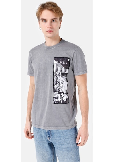 Colin's Colins Gri Erkek Tshirt K.Kol Gri