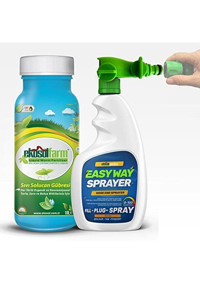 Ekosolfarm Easy Way Hortum Ucu Sprayer + 1 Litre Ekosolfarm Sıvı Solucan Gübresi - Çim Ve Tüm Bahçe Bitkileri İçin Hortum Ucu Sıvı Gübreleme Aparatı Sku: Smgstkbb45059b83 0 Ekosolfarm Easy Way Hortum Ucu Sprayer + 1 Litre Ekosolfarm Sıvı Solucan Gübresi - Çim Ve Tüm Bahçe Bitkileri İçin Hortum Ucu Sıvı Gübreleme Aparatı Sku: Smgstkbb45059b83 0