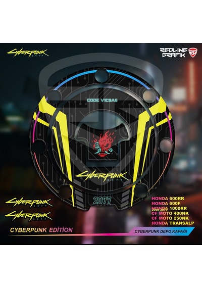 Cyberpunk Depo Kapak Pad 600RR-600F-1000RR-TRANSALP-CF MOTO 400NK-250NK Özel Seri Special Edition Redline Grafik