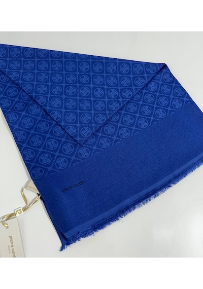 Pierre Cardin Elegans Monogram Şal-75 X 190-090700-924 Saks Mavi Saks Mavi