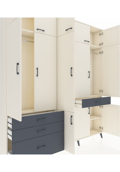 Arges Dolap 8 Raflı 4 Çekmeceli 3 Askılı 220x30x243 Aytaşı-aytaşı/antrasit Aytası/antrasıt Arges Dolap 8 Raflı 4 Çekmeceli 3 Askılı 220x30x243 Aytaşı-aytaşı/antrasit Aytası/antrasıt