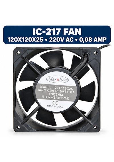 Marxlow 120x120x25 Mm 220v Ac 0,08a Kare Soğutma Fanı