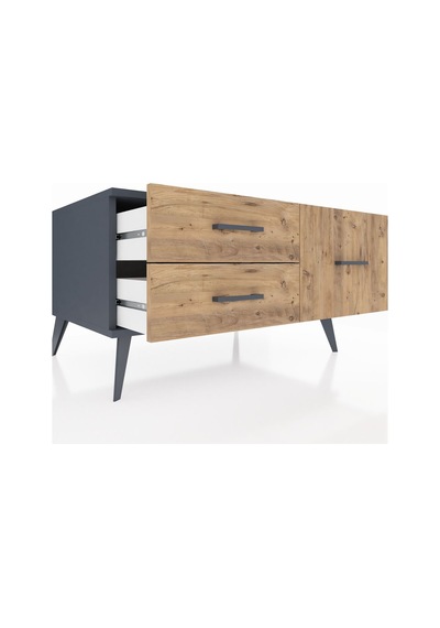 Kronos Şifonyer 3 Raflı 88x59x48 Antrasit-antrasit/çam Antrasit/çam Kronos Şifonyer 3 Raflı 88x59x48 Antrasit-antrasit/çam Antrasit/çam