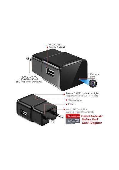 Wifi Adaptör Kamera Dünyanın Her Yerinden İzlenir