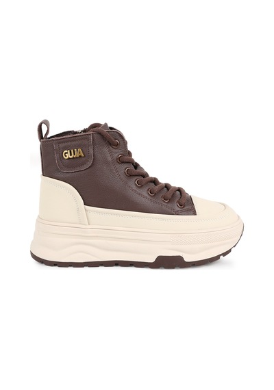 Guja Kadın Bot 336-1 Kahverengi Bej Garnili Bağcıklı Yüksek Kalın Platform Taban Rahat Günlük Kışlık Sneaker Bootie Kahve Guja Kadın Bot 336-1 Kahverengi Bej Garnili Bağcıklı Yüksek Kalın Platform Taban Rahat Günlük Kışlık Sneaker Bootie Kahve