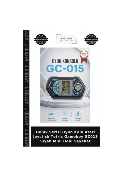 Delux Serisi Oyun Kolu Atari Joystick Tetris Gameboy Gc015 Siyah Mini Hobi Seyahat