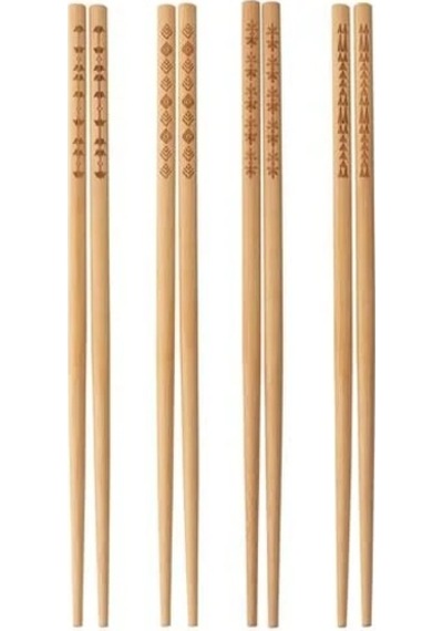 Sumuhome Trebent Chopstıck Yemek Çubuğu Bambu 4 Çift Bambu