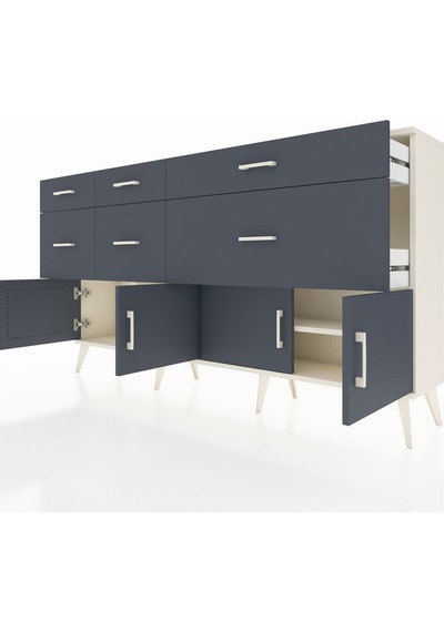 Arges Konsol Tek Raflı 6 Çekmeceli 4 Kapaklı 176x30x99 Aytaşı-antrasit Antrasıt - Aytası Arges Konsol Tek Raflı 6 Çekmeceli 4 Kapaklı 176x30x99 Aytaşı-antrasit Antrasıt - Aytası
