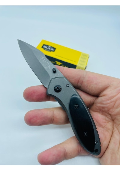 Buck Marka Ahşapkasa Kamp Çakı //x11-14cm Açık Gri