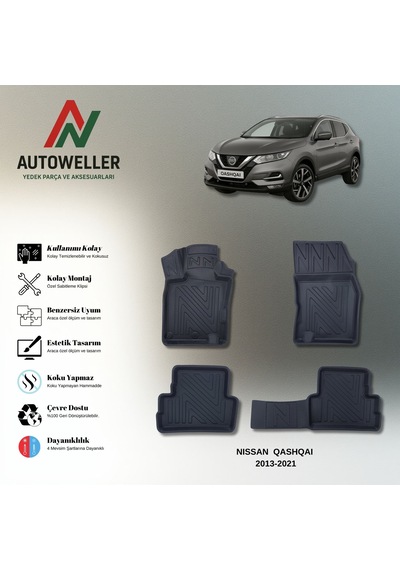Nissan Qashqai 2013-2021 Uyumlu Havuzlu Oto Paspas
