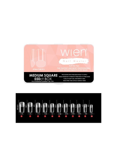 Yeni Nesil Protez Tırnak Jel Tips Soft Gel Tips Medium Square 550 Adet