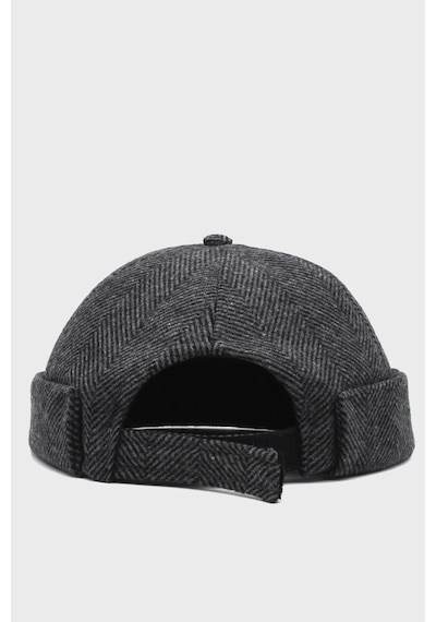 Külah Koyu Gri Yünlü Hipster Bere Kışlık Docker Cap Füme Standart