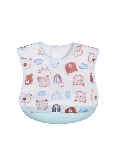 Civil Baby Ayıcık Empirme Mama Önlüğü - Yeşil Standart Mint