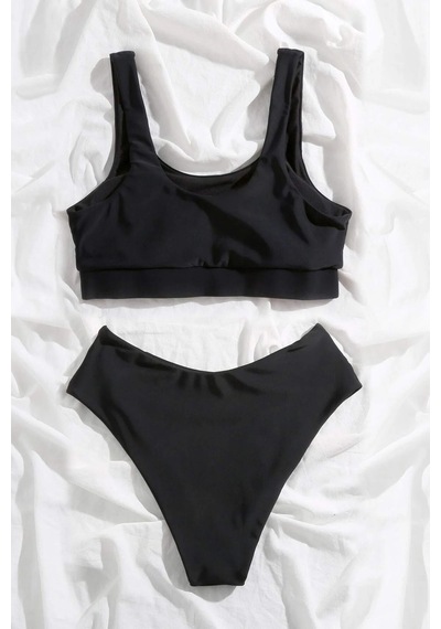 Angelsin Yüksek Bel Tankini Bikini Takım 001