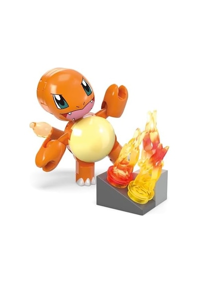 Brands Pokemon Action Figure Yapı Oyuncakları, Charmander&apos In Ateş Tipi Spin, 81 Parça, 1 Yapılabilir Karakter Ve Dönüş Hareketi, Çocuklar İçin