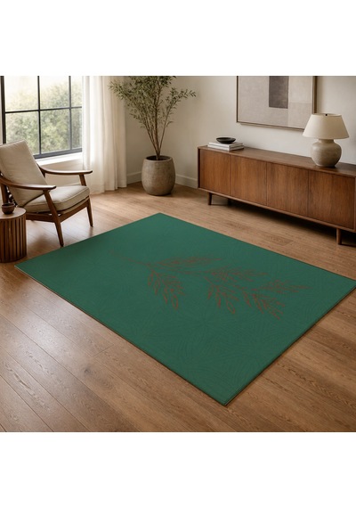 Kartela Halı Evo Halı Jüt Taban Dokuma Halı Yeşil - 120 X 180 Cm