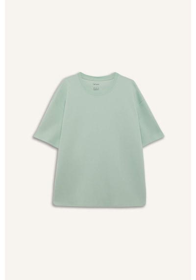 Defacto Oversize Geniş Kalıp Ütü Gerektirmeyen Bisiklet Yaka Kısa Kollu Basic Düz Ağır Kumaş Tişört X3926az25spgn1180 Yeşil Defacto Oversize Geniş Kalıp Ütü Gerektirmeyen Bisiklet Yaka Kısa Kollu Basic Düz Ağır Kumaş Tişört X3926az25spgn1180 Yeşil