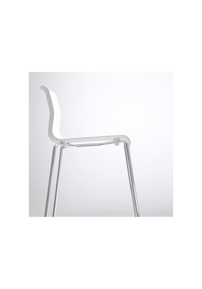 Ikea Glenn Bar Sandalyesi, Beyaz-krom Kaplama, 66 Cm