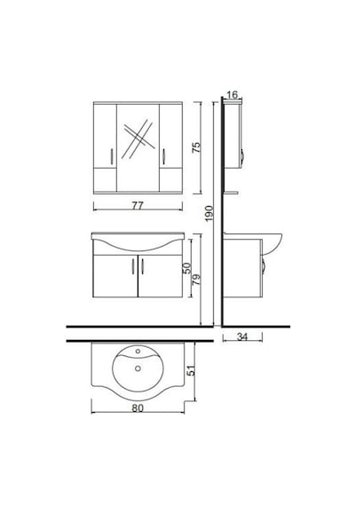 Denko Akyazı 80 Cm Mdf Alize Banyo Dolabı Takımı Çok Renkli Denko Akyazı 80 Cm Mdf Alize Banyo Dolabı Takımı Çok Renkli