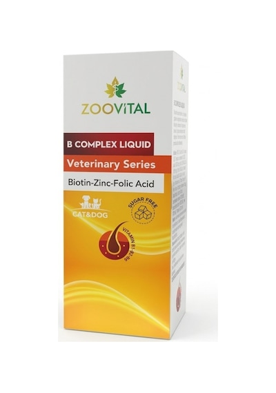 Zoovital Biotin Zinc Folic Acid Kedi Köpek Maximum Tüy Sağlığı 50 Ml