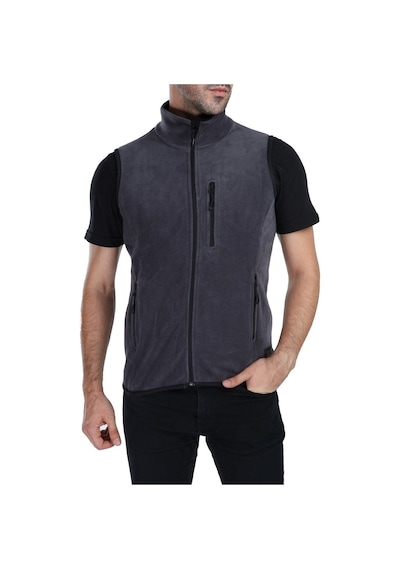 Ghassy Co. Erkek Çok Cepli Koyu Haki Polar Yelek 538711625