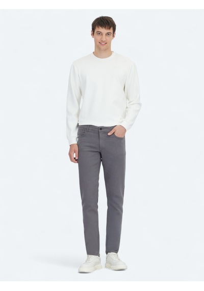 Kip Antrasit Dokuma Slim Fit Casual Pamuk Karışımlı Pantolon Antrasit -