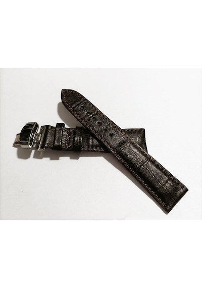 Fado &hertür Saate &uygun Kelebek Toka 24 Mm Koyu Kahve Kordon 186 Gumuş Toka Koyu Kahverengi