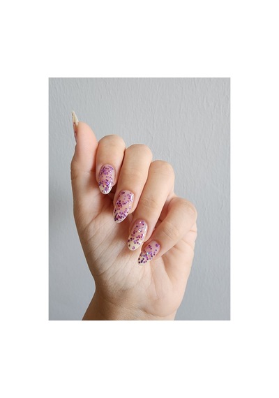 Mov Glitter Simli Oje Mor Pul No:13 Musk Melon