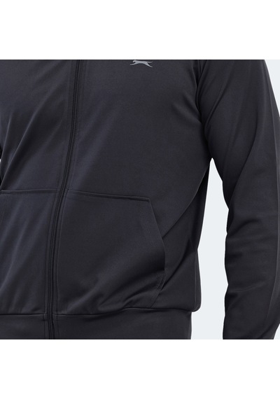 Slazenger KLOTEN IN Erkek Fermuarlı Dik Yaka Cepli Koyu Gri Eşofman Takımı
