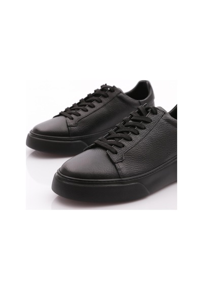 Dgn Toby Erkek Hakiki Deri Sneaker Ayakkabi Siyah