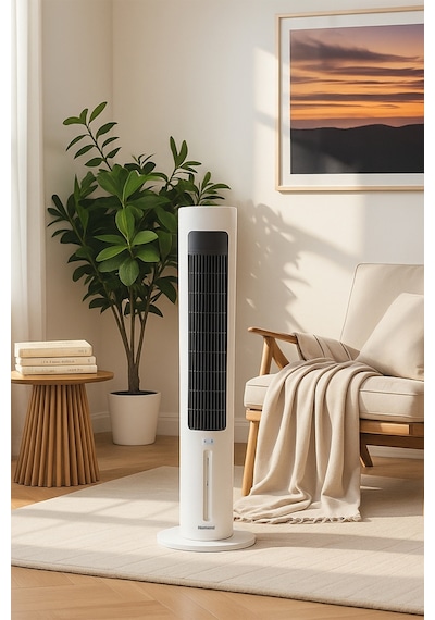 Homend Fanomen 9011H Uzaktan Kumandalı Soğuk Su & Buz Hazneli Kule Tipi Vantilatör 60W