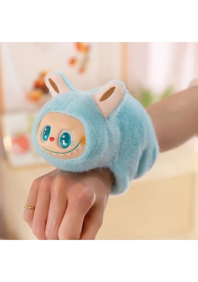 Yeni Labubu Peluş Bilezik Oyuncak Çocuk Doğum Günü Hediyeleri 20 Cm Mor
