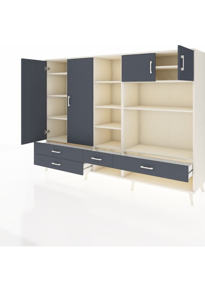 Hyperion Dolap 12 Raflı 4 Çekmeceli 4 Kapaklı 220x44x163 Aytaşı-a Aytaşı-antrasit Hyperion Dolap 12 Raflı 4 Çekmeceli 4 Kapaklı 220x44x163 Aytaşı-a Aytaşı-antrasit