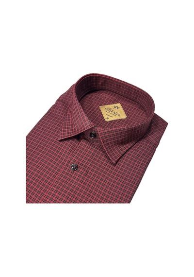 Linen Keten Klasik %100 Cotton Uzun Kollu Terletmeyen Gömlek Bordo
