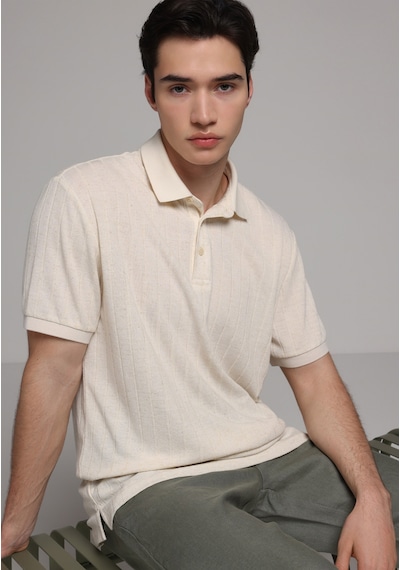 Colin's Colins Regular Fit Polo Yaka Düz Erkek Bej Kısa Kol Tişört Cl1080246 Q1.v1 Beı