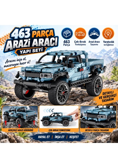 1005819 -arazi Aracı Pıck-up Gri Pb 463prç