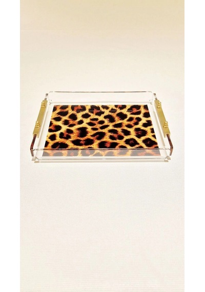 Leopard Tray -s- Leopar Desenli Dekorasyon Ve Sunum Tepsisi