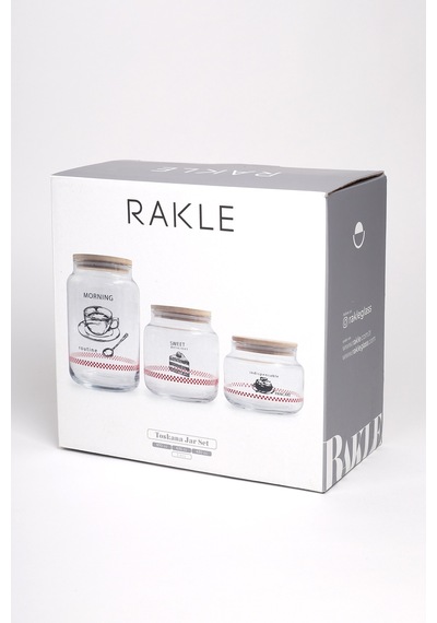 Rakle Toskana Jar 3'lü Kavanoz Seti 970 Cc/ 635 Cc/ 430 Cc Renkli