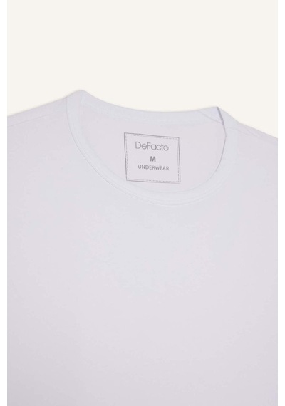 Defacto Slim Fit Dar Kesim Bisiklet Yaka Üst L4885az25auwt34 Beyaz