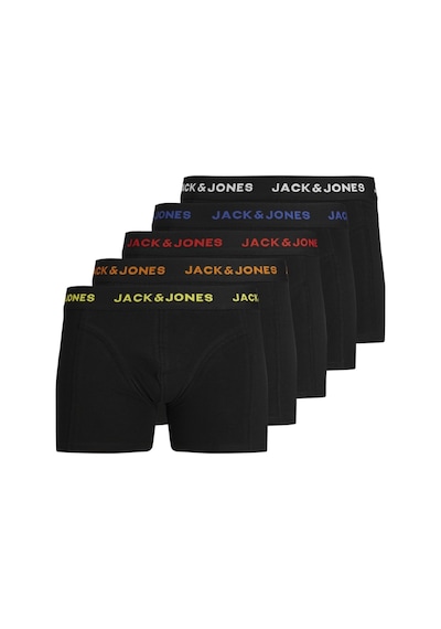Jack & Jones 12242494 Erkek Pamuklu Boxer Set 5'li Siyah