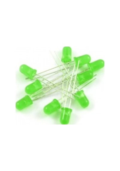 Yeşil Led 5Mm (10 Adet )