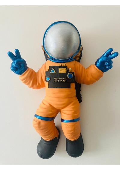 Astronot Duvar Biblo Uzay Turuncu