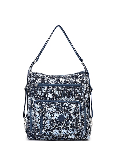 Smart Bags Büyük Boy Su Geçirmez Krınkıl Kumaş Hem Sırt Hem Omuz Çantası Mavi Rose