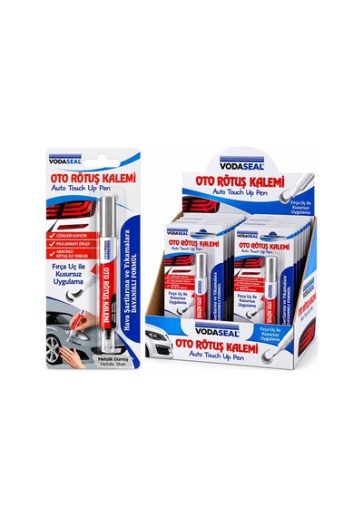 Vodaseal Oto Rötuş Kalem Metalik Gümüş 5ml- 12'li Paket