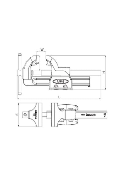 İzeltaş 14000005069 Tesviyeci Mengene 125 MM